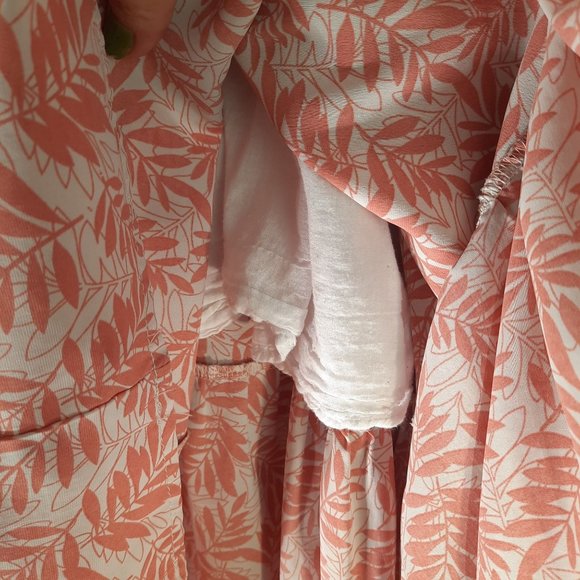 Hayden Los Angeles Botanical Print Smocked Ruffle Shoulder Dress - Picture 6 of 11